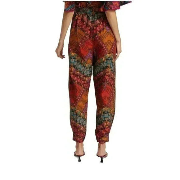 NWT Farm Rio Striped Paper Bag Pants Beaded Bohemian Aztec Tribal Tropical Pants - Picture 6 of 12